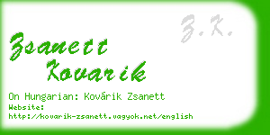 zsanett kovarik business card